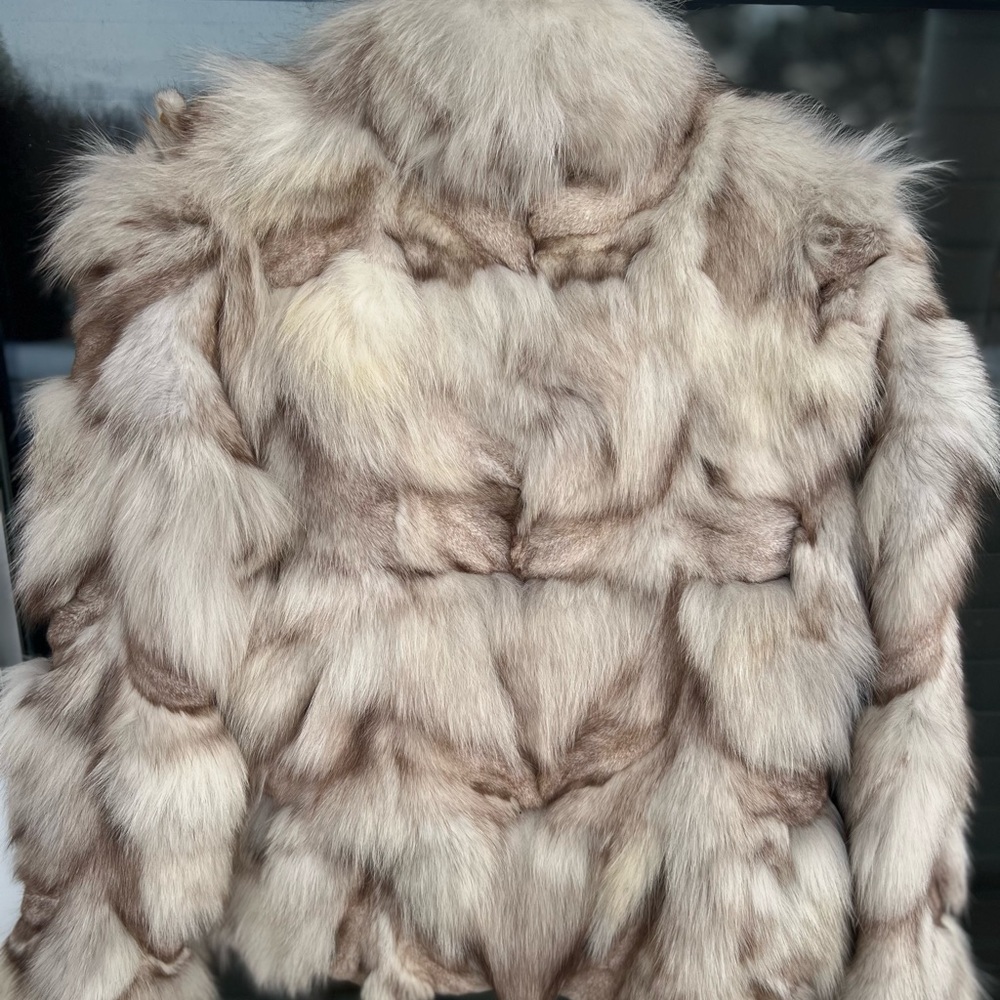 Multi Color Fox Fur Jacket - Picture 6 of 9